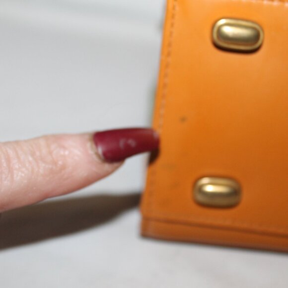 New #198 Rare Adorable Kay Unger Leather Applique Mini Tote Bag Handbag Purse - Picture 8 of 9